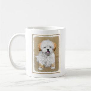 Lhasa Apso Puppy Painting - Niedliche Original Dog Kaffeetasse