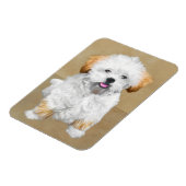 Lhasa Apso Puppy Painting - Niedliche Original Dog Magnet (Linke Seite)