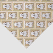 Lhasa Apso Puppy Painting - Niedliche Original Dog Seidenpapier (Ausschnitt)