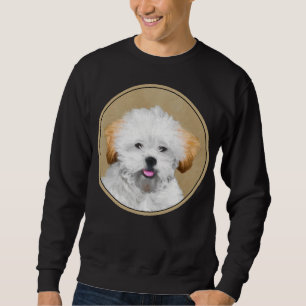 Lhasa Apso Puppy Painting - Niedliche Original Dog Sweatshirt