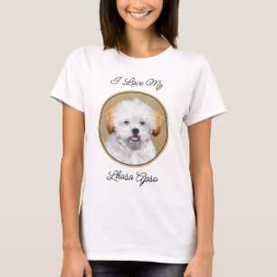 Lhasa Apso Puppy Painting - Niedliche Original Dog T-Shirt