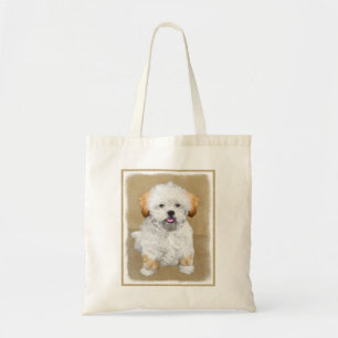 Lhasa Apso Puppy Painting - Niedliche Original Dog Tragetasche
