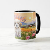 Lhasa Apso Puppy Sunrise Combo Tasse (VorderseiteRechts)