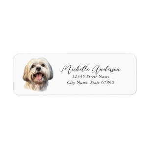 Lhasa Apso Rücksendeadressen-Aufklebers