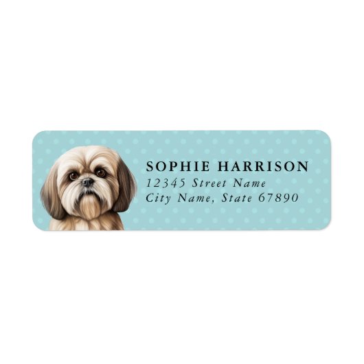Lhasa Apso Rücksendeadressetiketten (Vorne)
