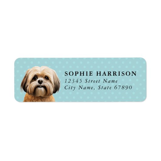 Lhasa Apso Rücksendeadressetiketten (Vorne)