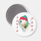 Lhasa Apso Santa Paws Magnet (Vorderseite/Rückseite)