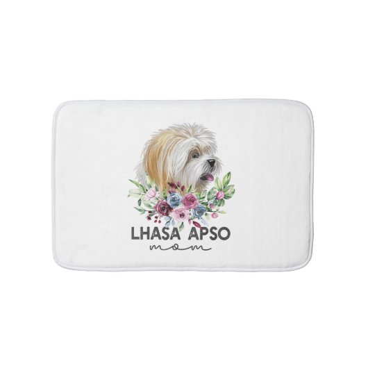 Lhasa Apso Shirt gibt Dog Mama Badematte (Vorderseite)