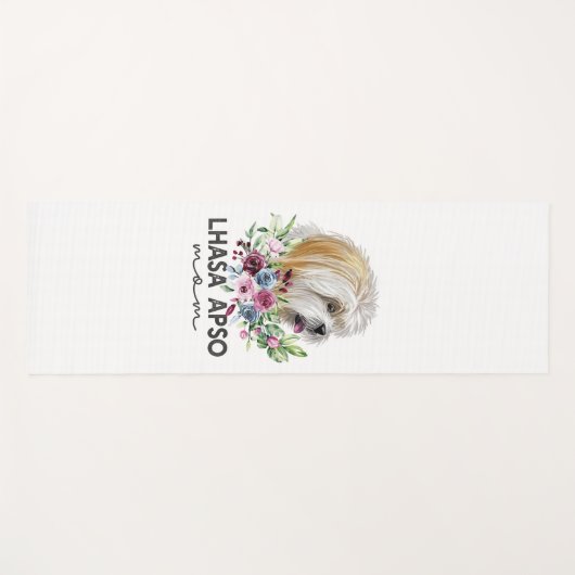 Lhasa Apso Shirt gibt Dog Mama Yogamatte (Vorderseite (Horizontal))