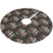 Lhasa Apso Snowy Sleigh Weihnachtsdekor Polyester Weihnachtsbaumdecke (Schrägansicht)