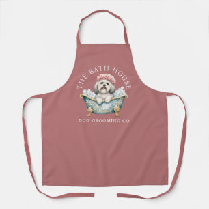 Lhasa Apso Staubrosa Hundetrimmer-Schürze   Deluxe Schürze