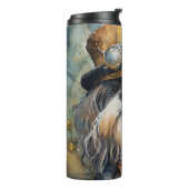 Lhasa Apso Steampunk Dog Thermosbecher (Nach links gedreht)