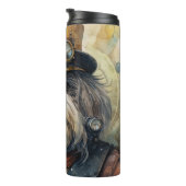 Lhasa Apso Steampunk Dog Thermosbecher (Nach rechts gedreht)