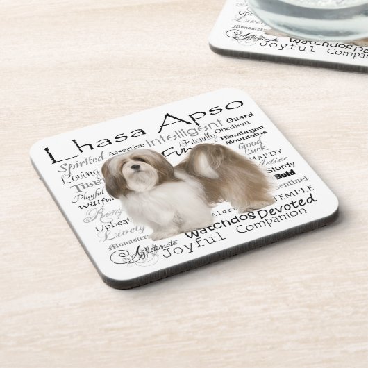 Lhasa Apso Untersetzer (Linke Seite)