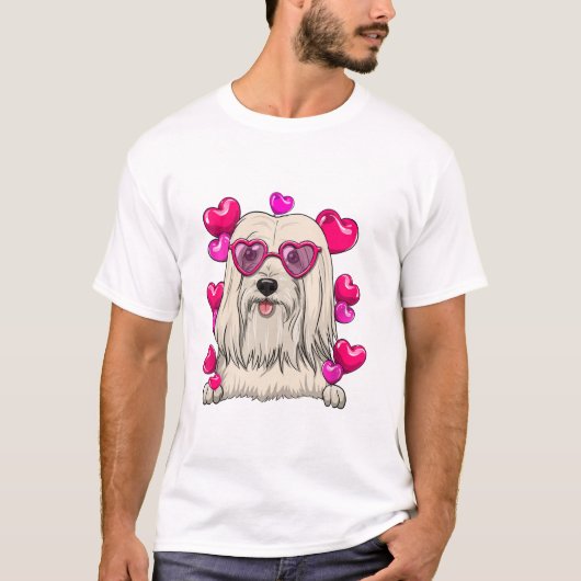 Lhasa Apso Valentinstag T-Shirt (Vorderseite)