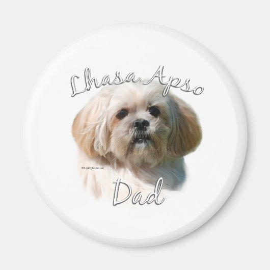 Lhasa Apso Vater 2 Magnet (Vorne)