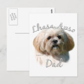 Lhasa Apso Vater 2 Postkarte (Vorne/Hinten)