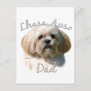 Lhasa Apso Vater 2 Postkarte