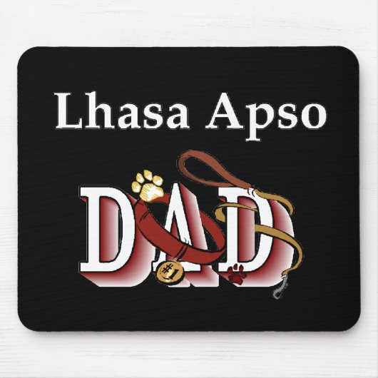 Lhasa Apso Vater Gifts Mousepad (Vorne)