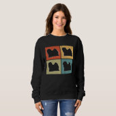 Lhasa Apso Vintage  4 Sweatshirt (Vorne ganz)