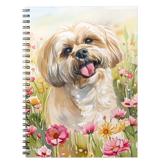 Lhasa Apso Watercolor Journal Notizblock (Vorderseite)