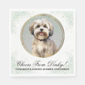 Lhasa Apso Weddine Napkins mit Foto von Hunden Serviette (Vorderseite)