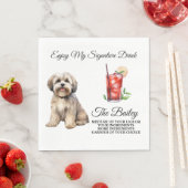 Lhasa Apso Wedding Signature Drink Napkins Serviette (Beispiel)