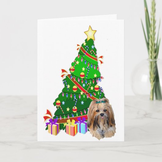 Lhasa Apso Weihnachten (Vorderseite)