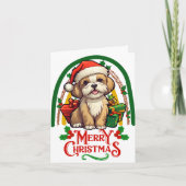 Lhasa-apso Weihnachten Karte (Vorderseite)