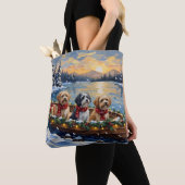 Lhasa Apso Weihnachtsboot Urlaub Tasche (Von Nahem)