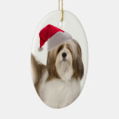 Lhasa Apso Weihnachtsdekoration Keramik Ornament (Rechts)