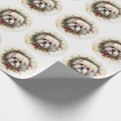 Lhasa Apso Weihnachtsfeier Festliche Jungfrau Geschenkpapier (Ecke)