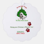 Lhasa Apso Weihnachtsgeschenke Ornament Karte (Rückseite)
