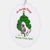 Lhasa Apso Weihnachtsgeschenke Ornament Karte (Links)