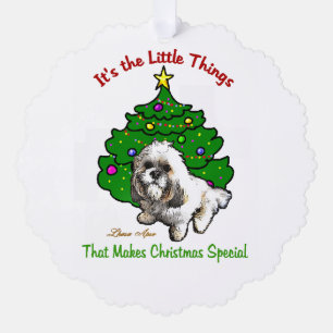 Lhasa Apso Weihnachtsgeschenke Ornament Karte
