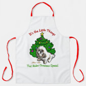Lhasa Apso Weihnachtsgeschenke Schürze (Vorderseite)