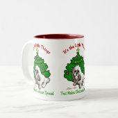 Lhasa Apso Weihnachtsgeschenke Zweifarbige Tasse (Vorderseite Links)