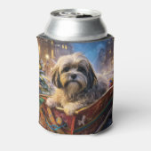Lhasa Apso Weihnachtssaison Dosenkühler (Kanne Rückseite)