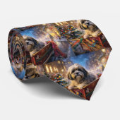 Lhasa Apso Weihnachtssaison Krawatte (Gerollt)