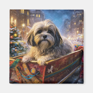 Lhasa Apso Weihnachtssaison Magnet