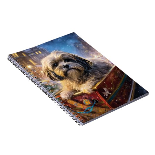 Lhasa Apso Weihnachtssaison Notizblock (Rechte Seite)
