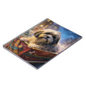 Lhasa Apso Weihnachtssaison Notizblock (Linke Seite)