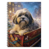 Lhasa Apso Weihnachtssaison Notizblock (Vorderseite)
