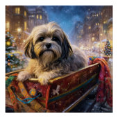 Lhasa Apso Weihnachtssaison Poster (Vorderseite)