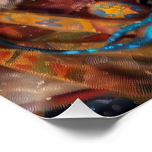 Lhasa Apso Weihnachtssaison Poster (Ecke)