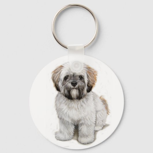 Lhasa apso Welppy Keyring Schlüsselanhänger (Vorderseite)