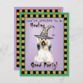 Lhasa Apso Witch Einladung (Vorne/Hinten)