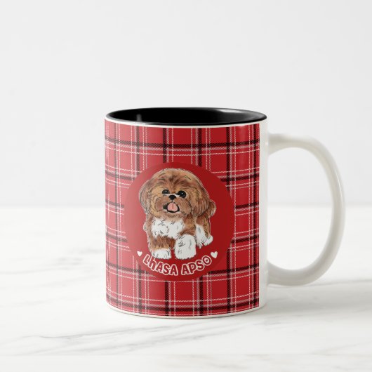 Lhasa Apso Zweifarbige Tasse (Rechts)
