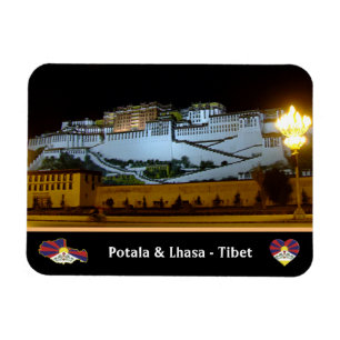 Lhasa bei Nacht - Potala-Palast, Tibet /vintage Magnet
