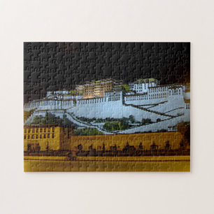 Lhasa in der Nacht - Potala Palace, Tibet (Puzzle) Puzzle